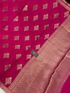 Rani colour semi Georgette Banarasi sarees