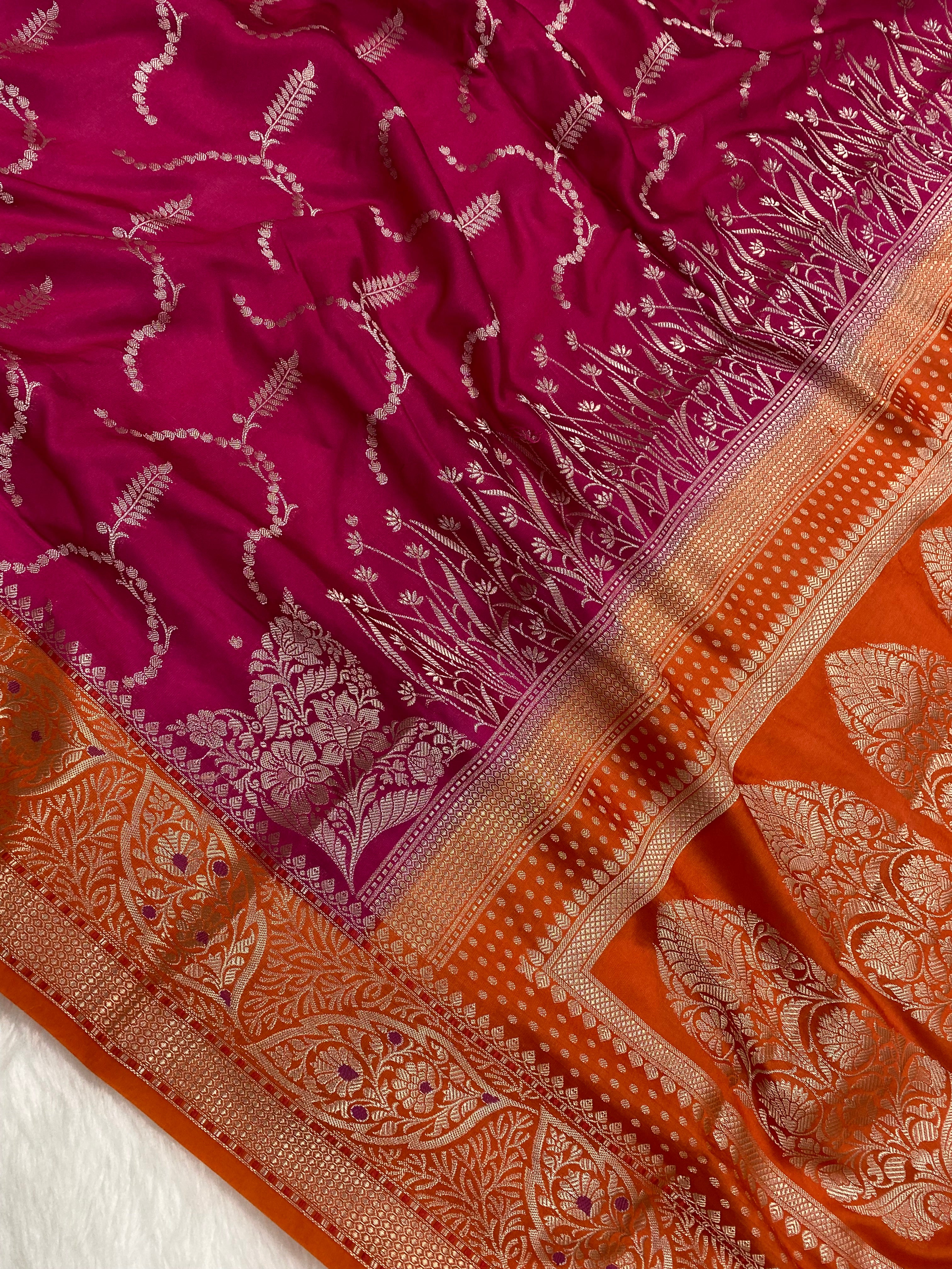 Rani Raw Mango Banarasi Saree