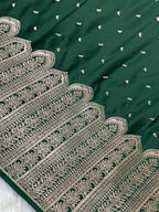 Green Color Mashru Silk Banarasi Saree