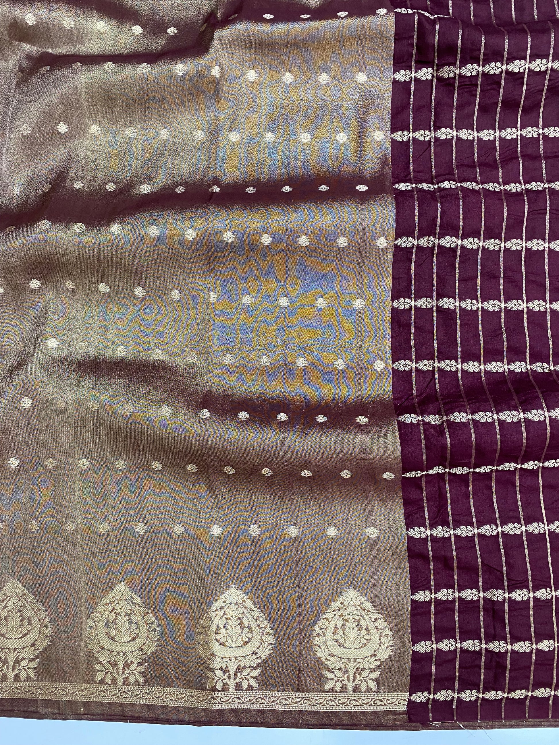 Semi Tissue Border Buti Banarasi Saree