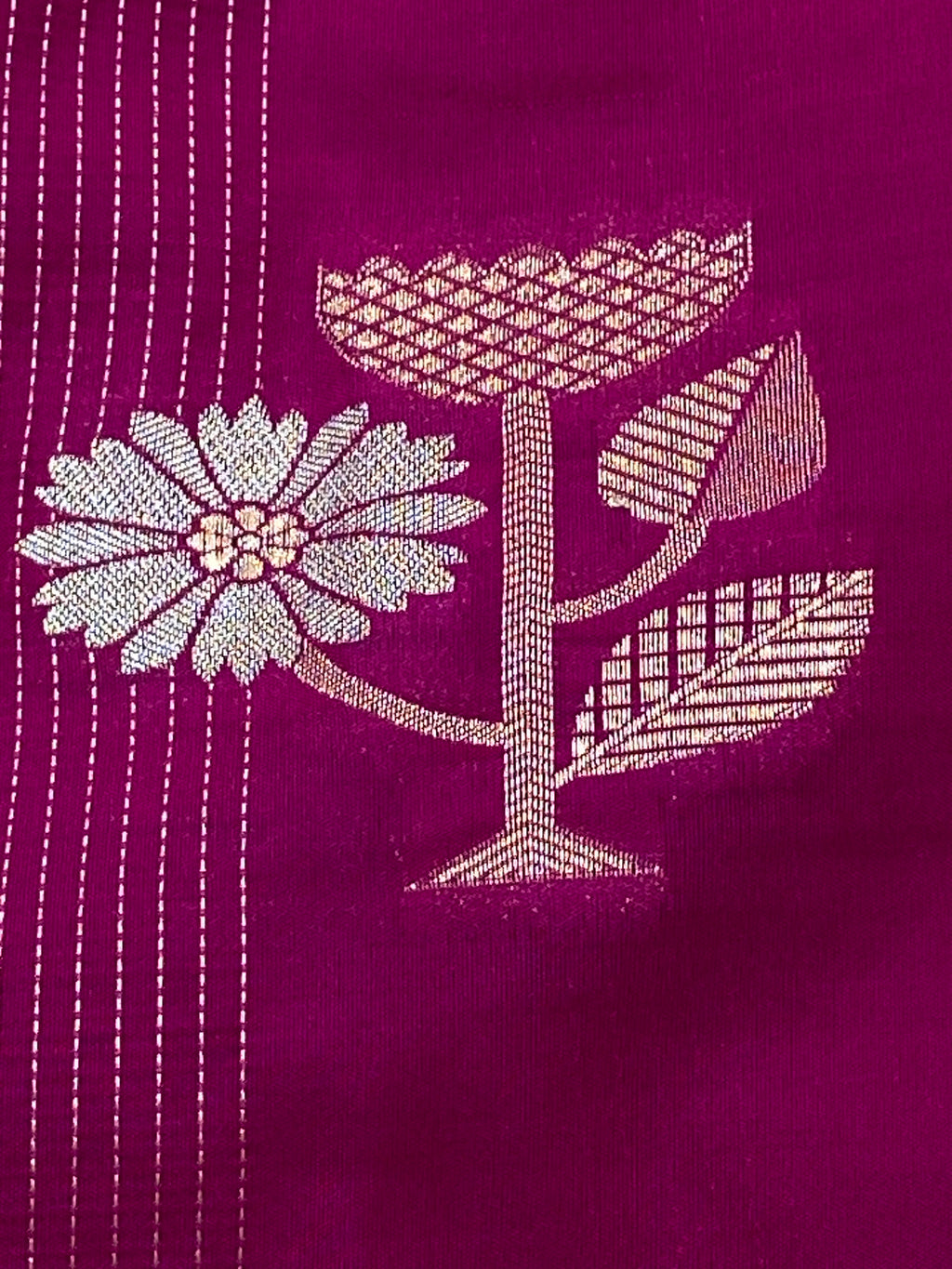 Semi Katan Alfi Buta Banarasi Saree