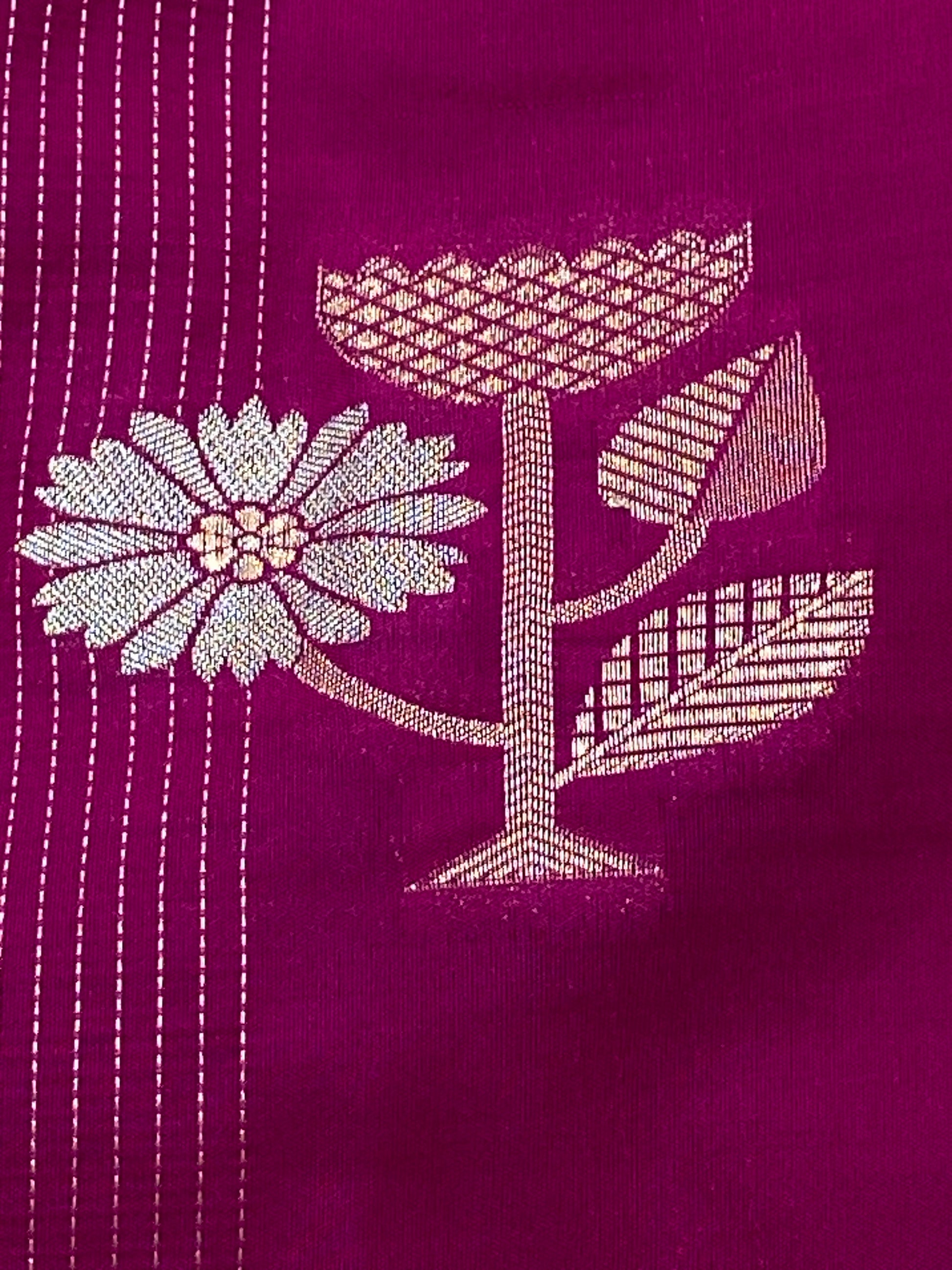 Semi Katan Alfi Buta Banarasi Saree