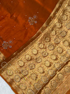Tissue silk Banarasi saree with handwork