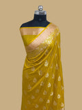 Gold Malmal Cotton Banarasi Saree