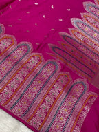 Rani Pink Mashru Silk Banarasi Saree