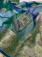 New Tissue Banarasi Saree with Beautiful Handwork ✨