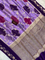 Rangkat semi Raw mango silk Banarasi saree