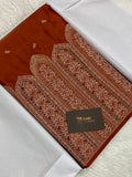 Rust mashru silk banarasi saree