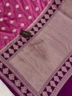 Pink colour mashru silk banarasi saree