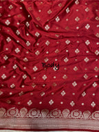 Mahroon mashru katan Silk Banarasi Saree