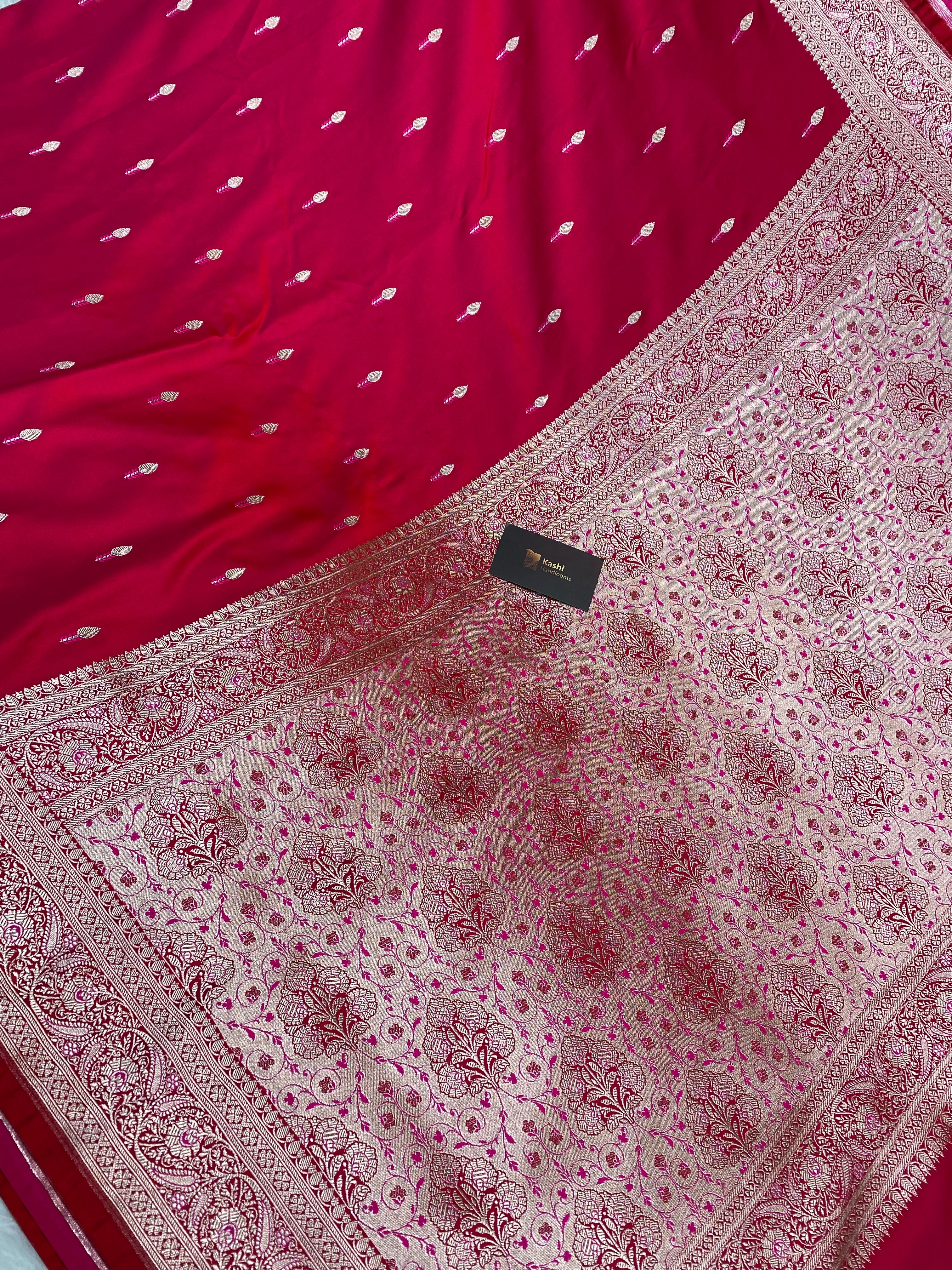 Rani mashru silk banarasi saree