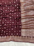 Wine Mashru Silk Banarasi Saree