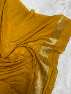 Mehendi Function Special Pure Resham Finish Fabric Banarasi Saree