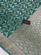 Sea Green Mashru Silk Banarasi Saree