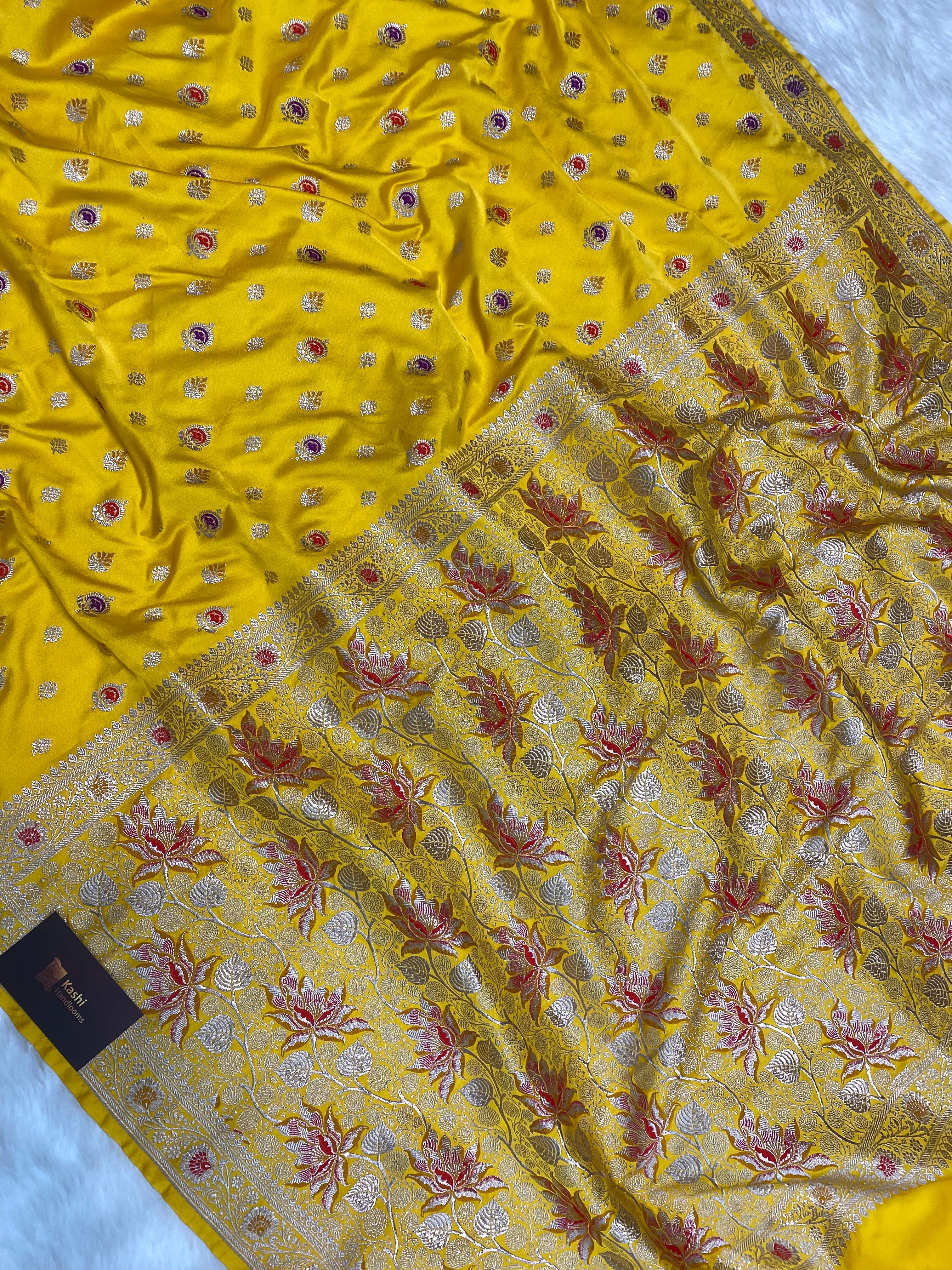Haldi special mashru silk saree