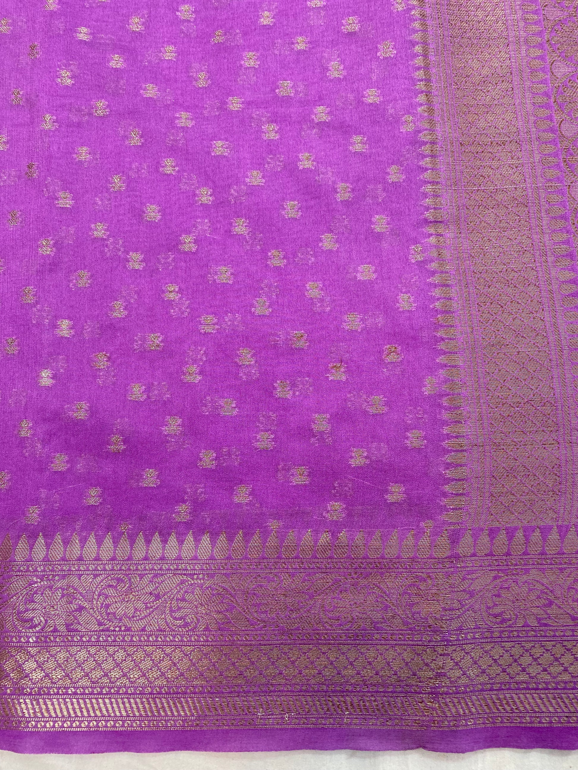 Lovendor Georgette Banarasi Saree
