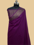 Magenta Georgette Saree with Antique Zari Border