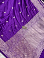 Purple Mashru Silk Banarasi Saree