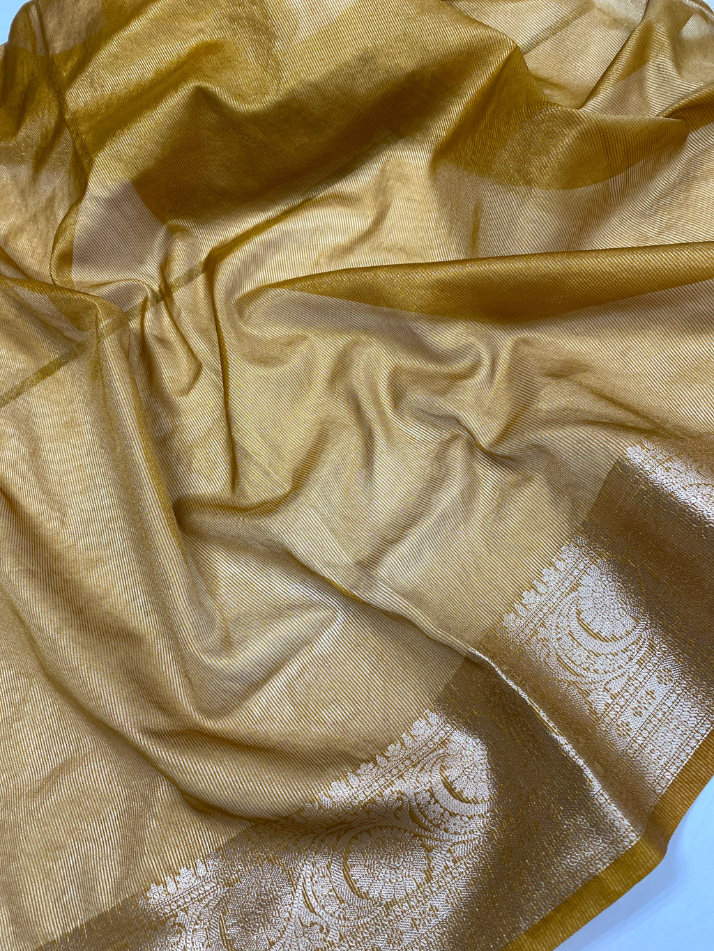 Golden Tissue Silk Banarasi Saree
