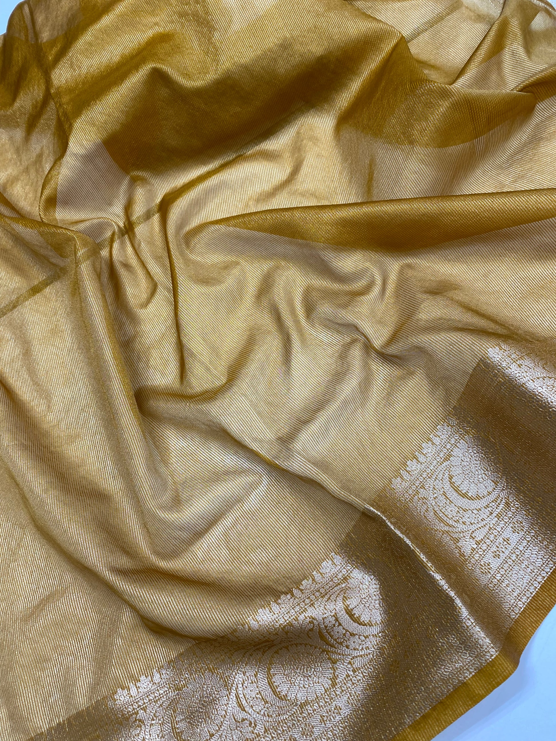 Golden Tissue Silk Banarasi Saree
