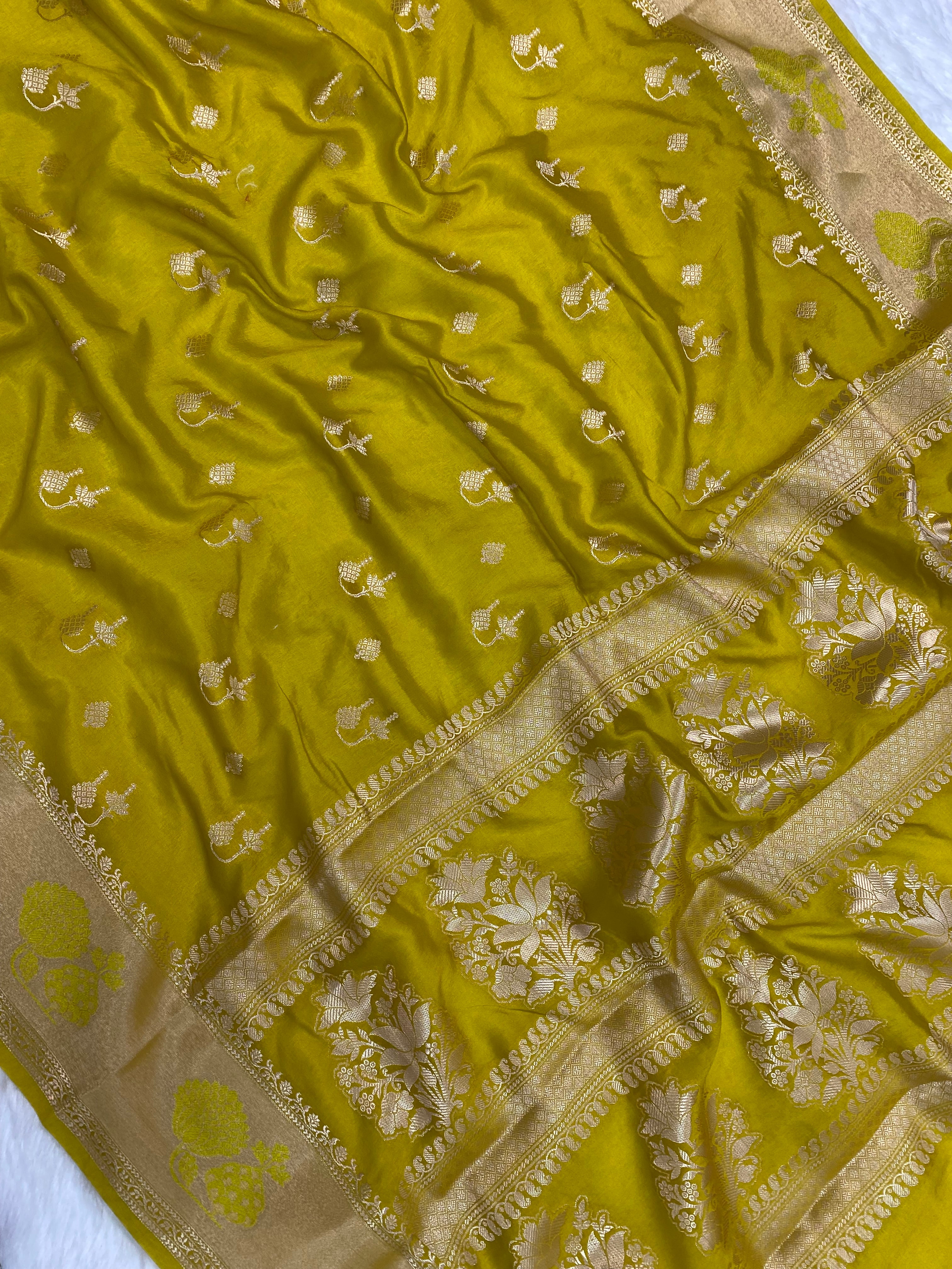 Dhani Raw Mango Banarasi Saree