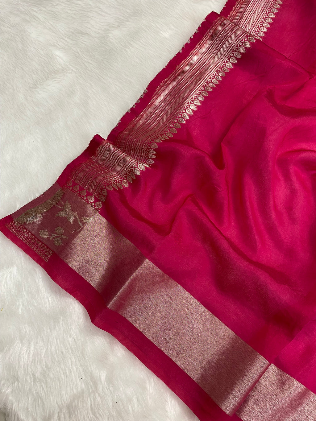 Rani Viscose Cotton Banarasi Saree