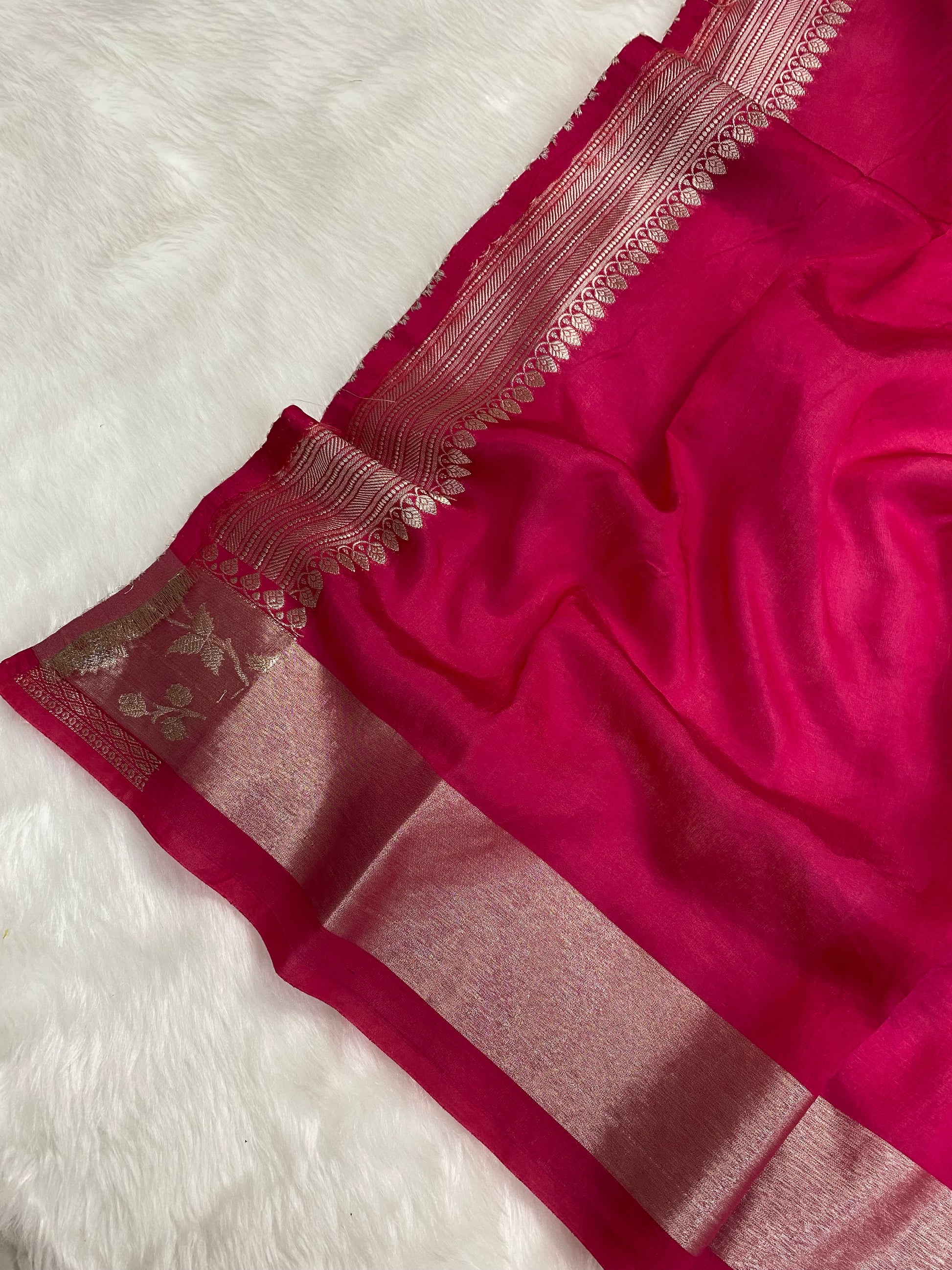 Rani Viscose Cotton Banarasi Saree