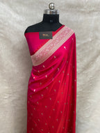 Rani mashru silk banarasi saree