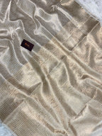 100% pure silver tissue strike Banarasi saree