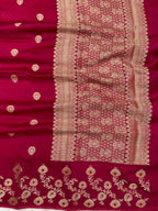 Rani semi Raw Mango  Banarasi Saree