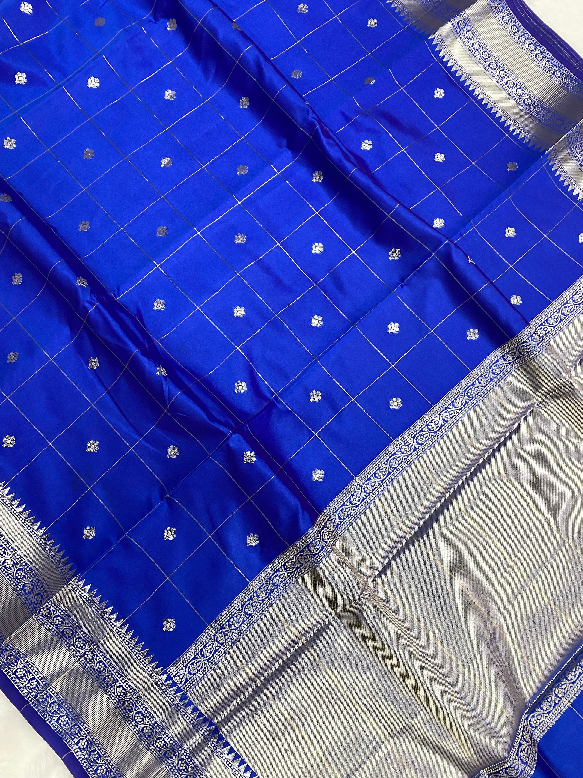 Royal Blue Tissue Silk Banarasi Saree