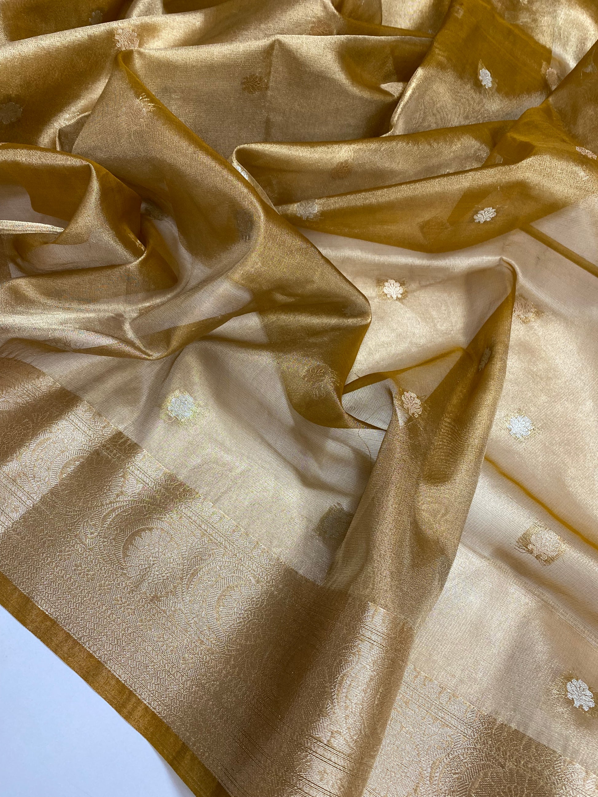 Golden Tissue Silk Banarasi Saree