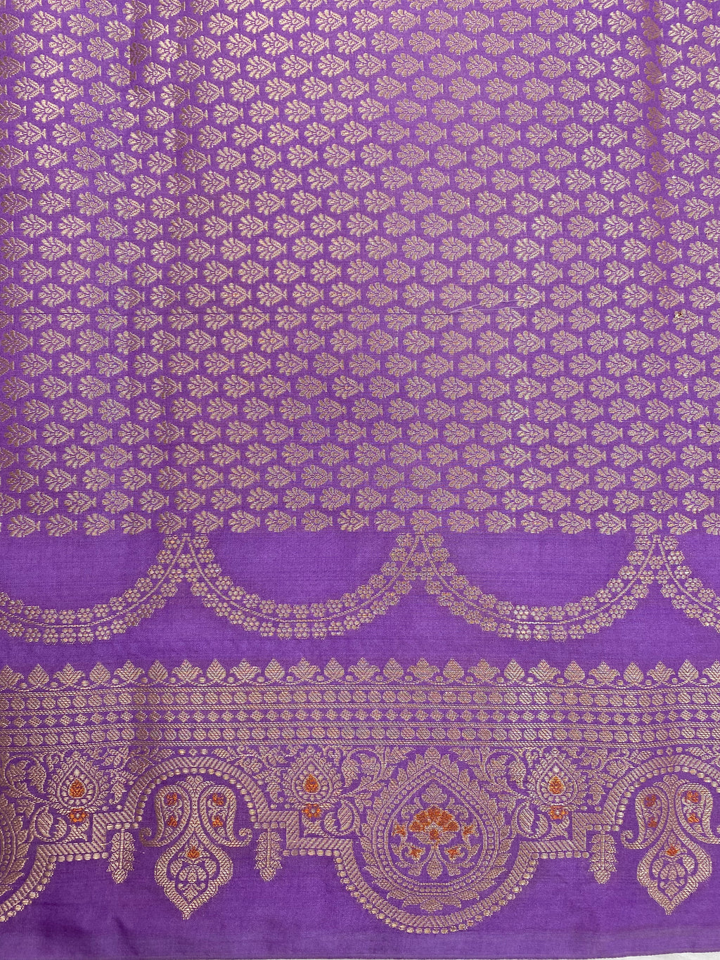 Purple Katan Silk Banarasi Saree