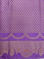 Purple Monga Silk Banarasi Saree