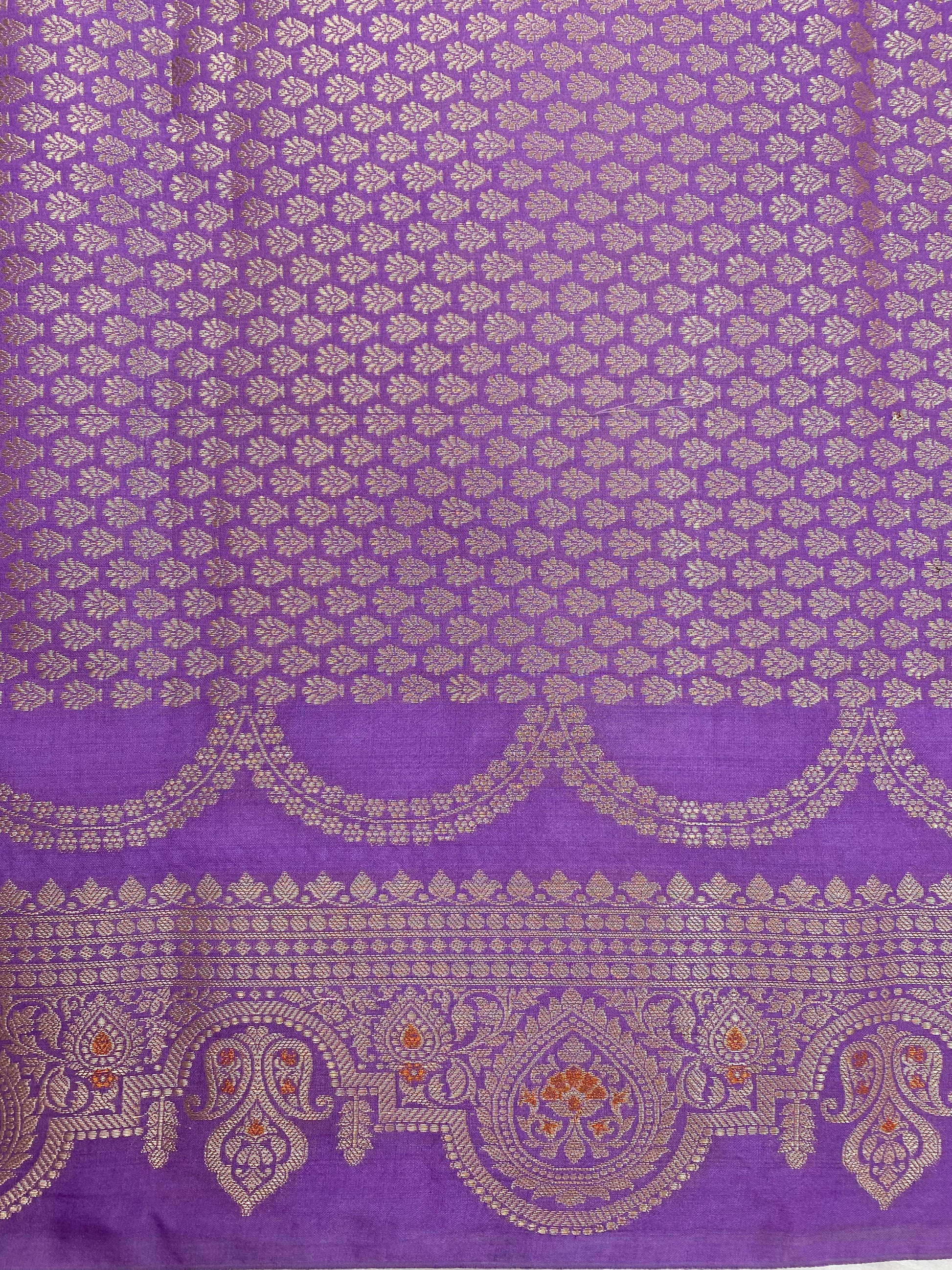 Purple Katan Silk Banarasi Saree