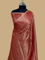 Red Kanchi Tissue silk Banarasi saree
