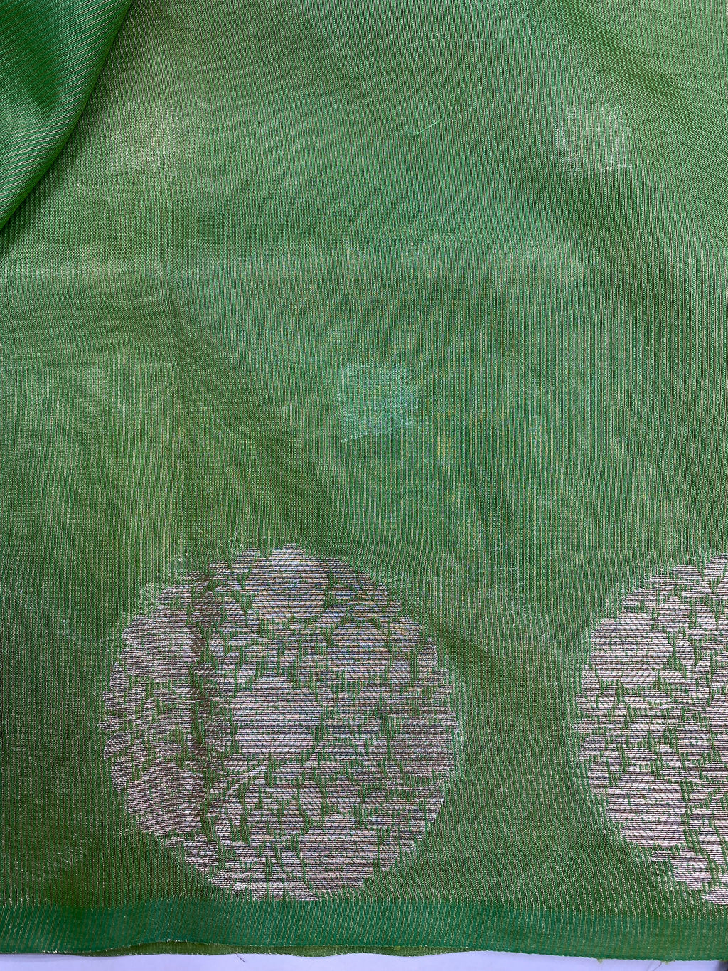 Pista-Green Tissue Silk Banarasi Saree