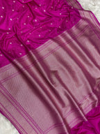 Rani mashru silk banarasi saree