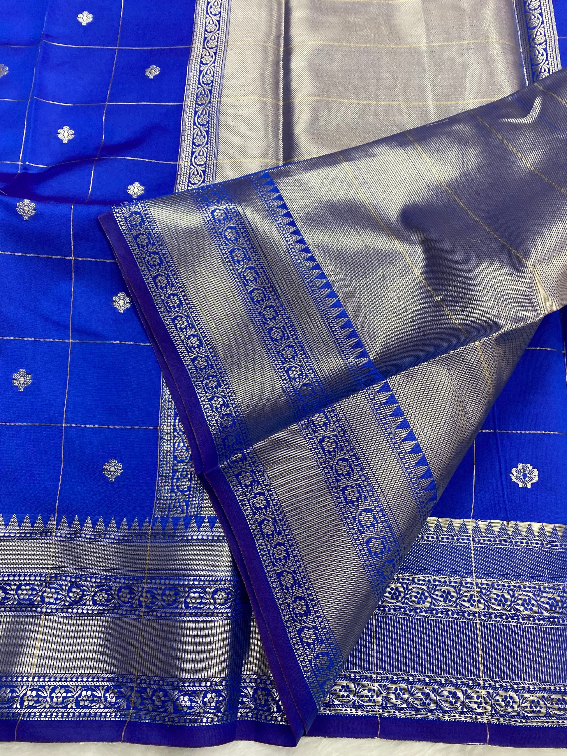 Royal Blue Tissue Silk Banarasi Saree