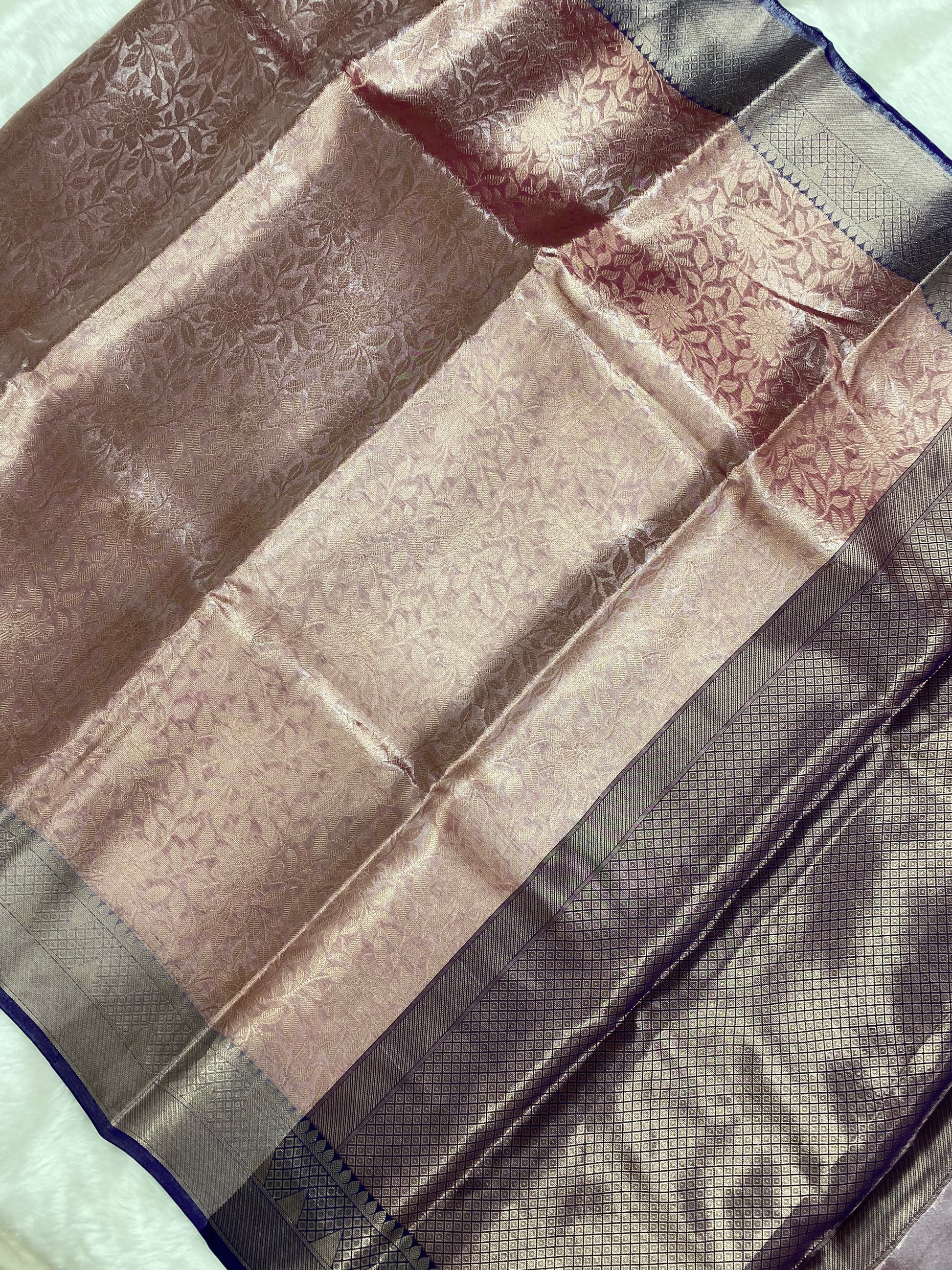 Pink Tissue Silk Banarasi Saree