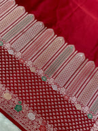 Red Mashru Silk Banarasi Saree