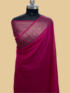 Rani Georgette Saree with Antique Zari Border