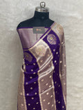 Purple tissue silk Banarasi saree