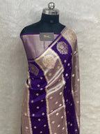 Purple tissue silk Banarasi saree