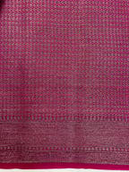 Rani Georgette Saree with Antique Zari Border