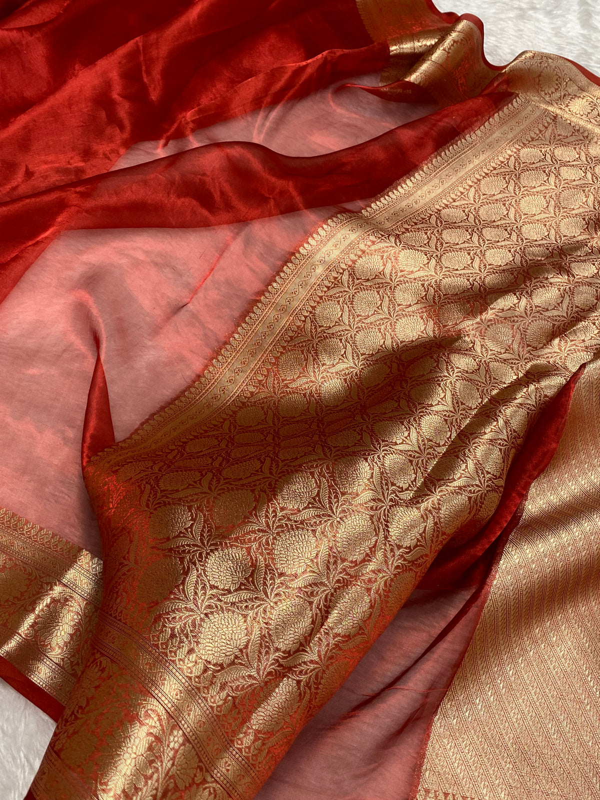 100% pure tissue silk Banarasi saree