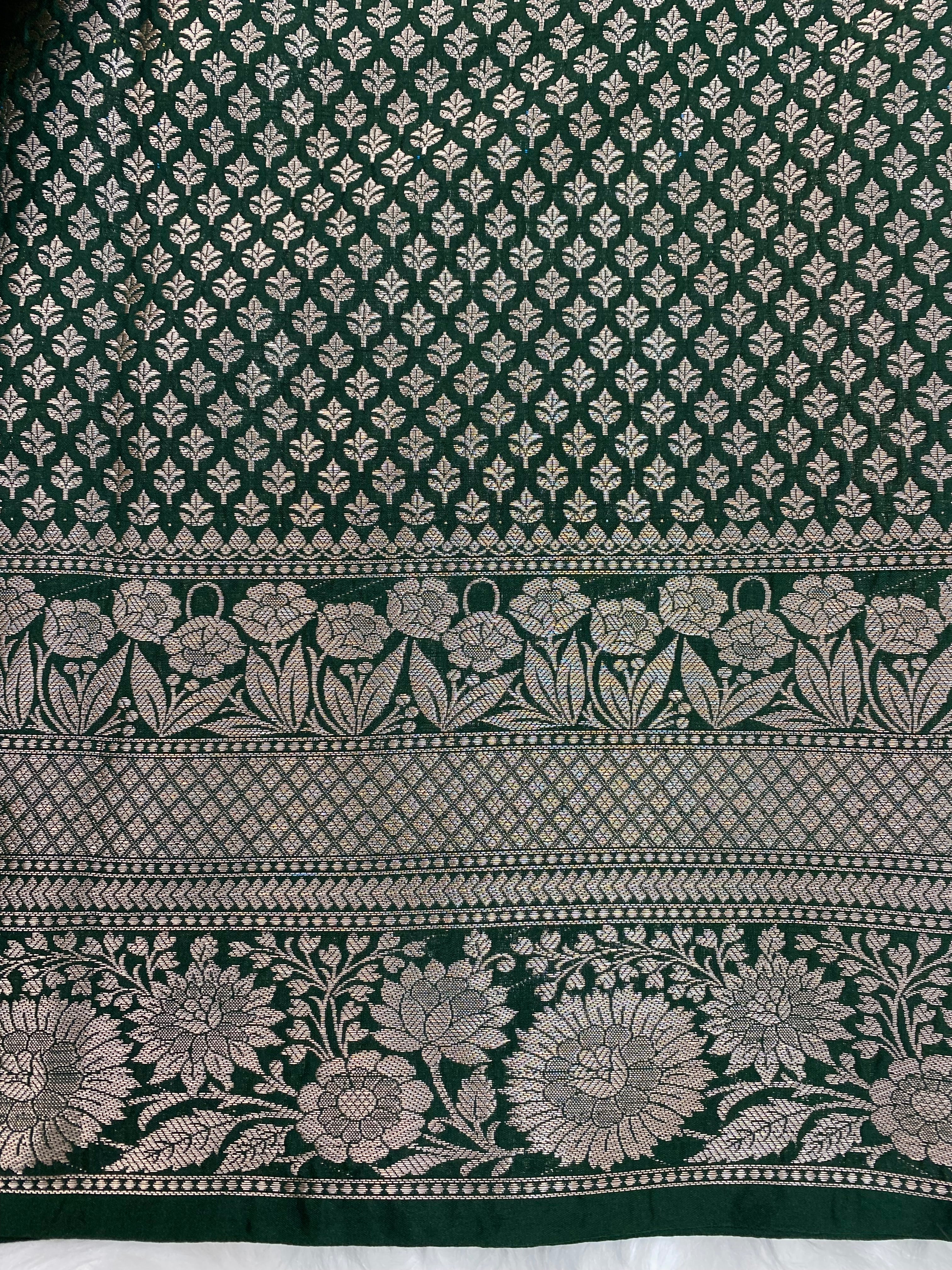 Red monga Silk minakari Banarasi Saree