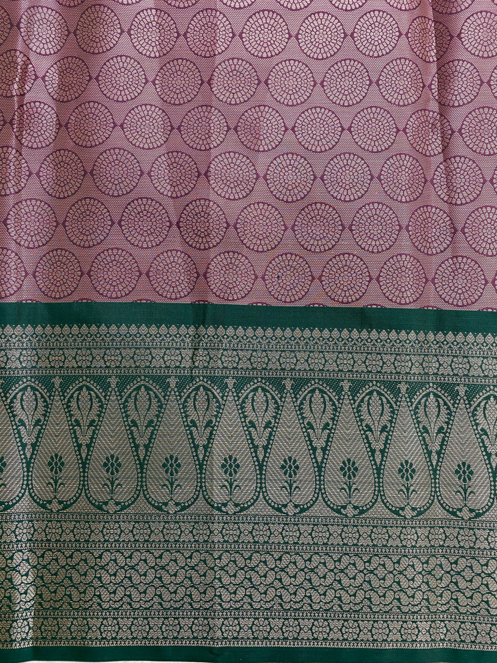 Strawberry Kubera Pattu Tissue Silk Banarasi Saree