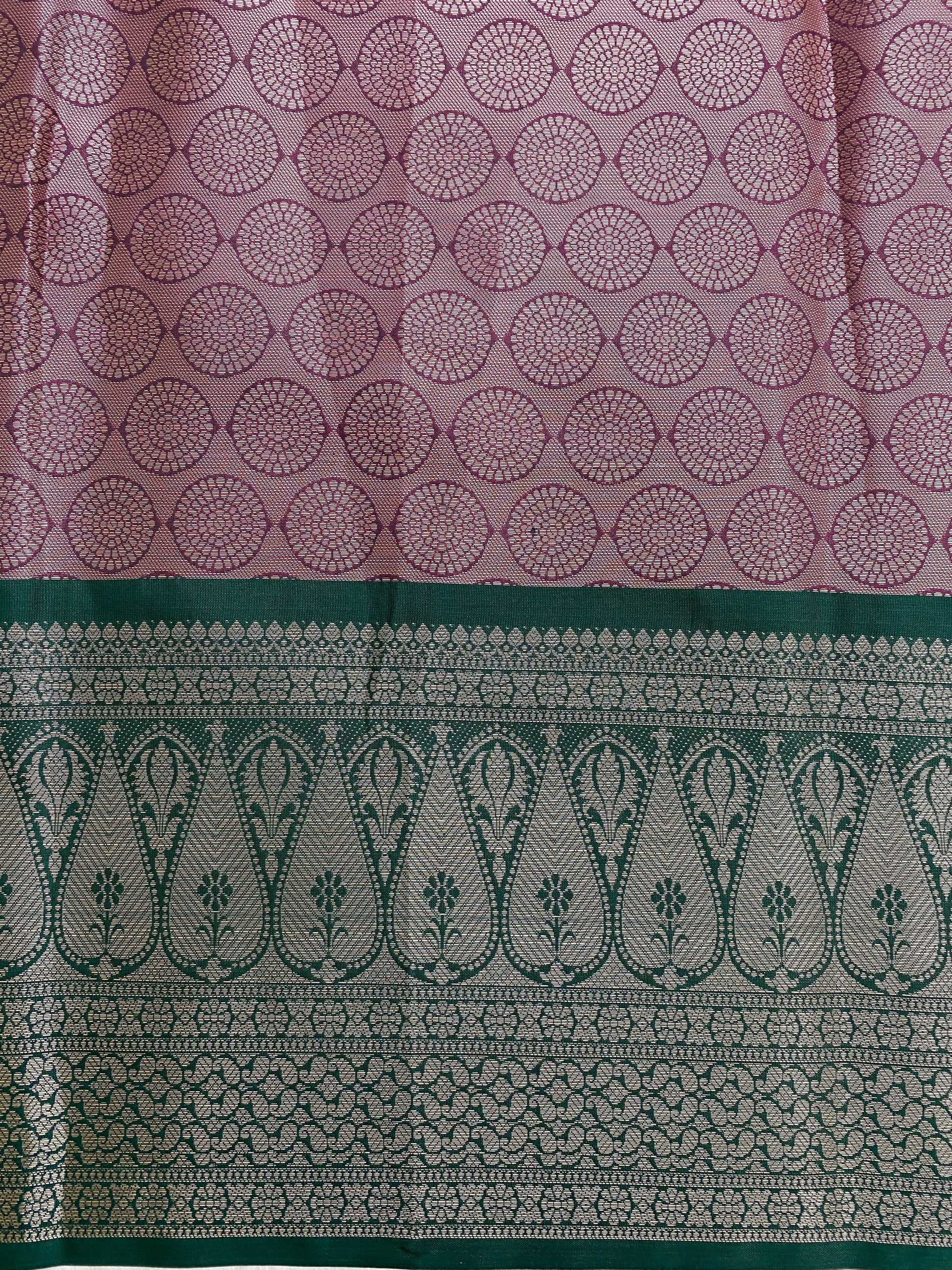 Strawberry Kubera Pattu Tissue Silk Banarasi Saree