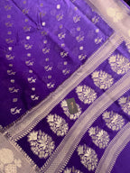 Purple semi Raw mango Banarasi saree